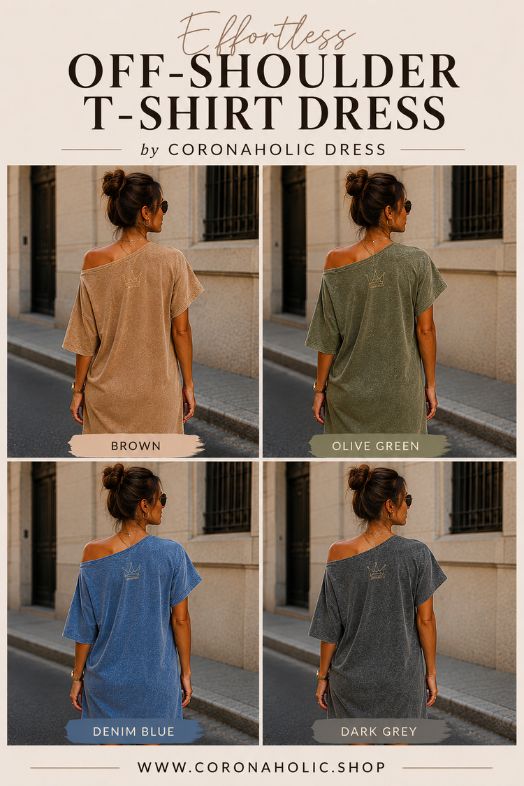 Effortless Off-Shoulder T-Shirt Dress