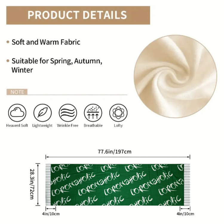 "Coronaholic Winter Scarfs"