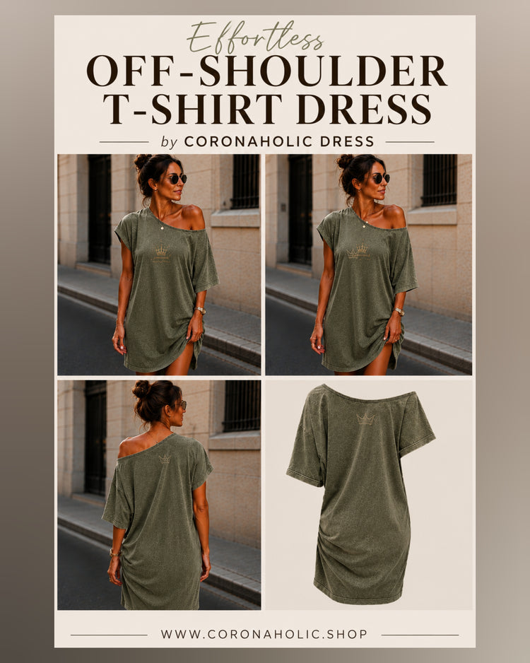 Effortless Off-Shoulder T-Shirt Dress