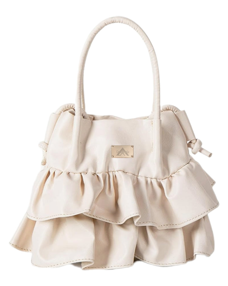 "PU-Leather Ruffles Shoulderbag"