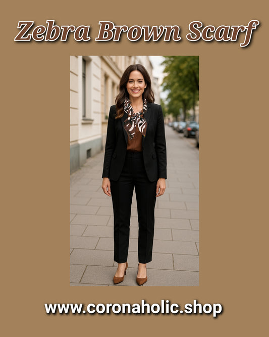 "Zebra Brown Scarf"