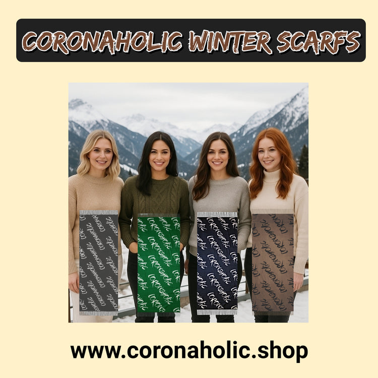"Coronaholic Winter Scarfs"