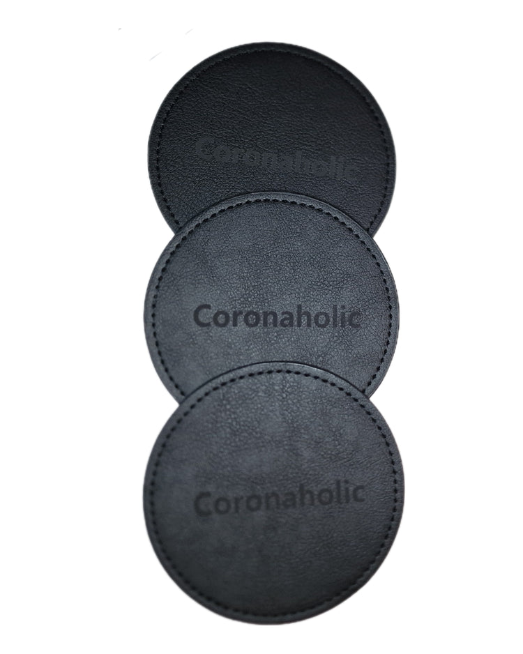 "Leather Drink Coasters"