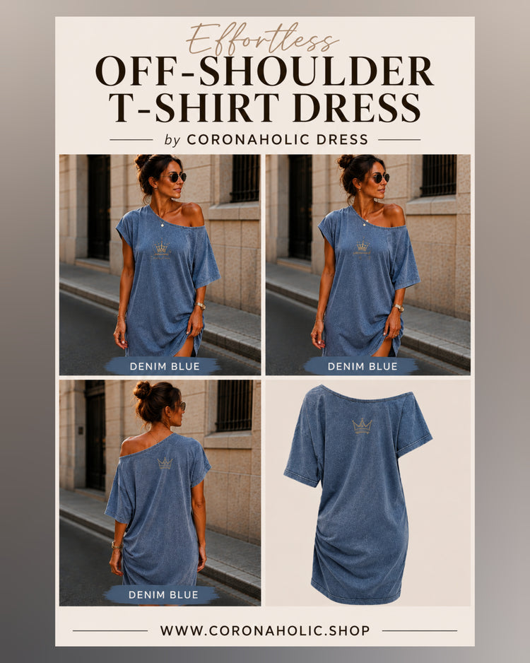 Effortless Off-Shoulder T-Shirt Dress
