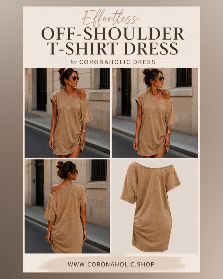 Effortless Off-Shoulder T-Shirt Dress