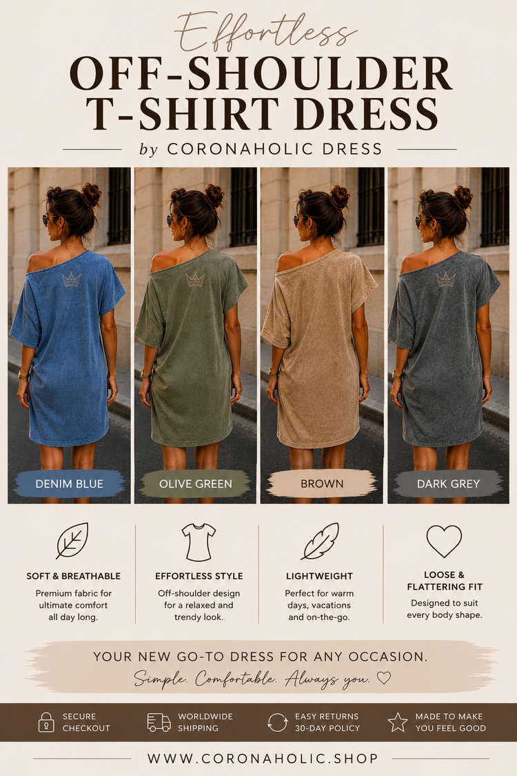 Effortless Off-Shoulder T-Shirt Dress