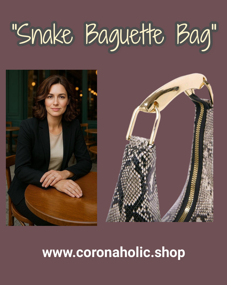 "Snake Baguette Bag"