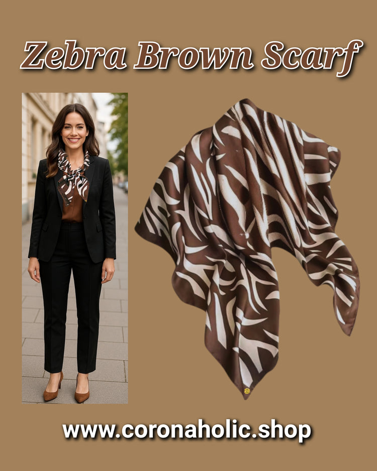 "Zebra Brown Scarf"