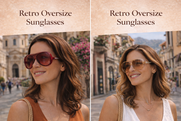 "Retro Oversize Sunglasses"