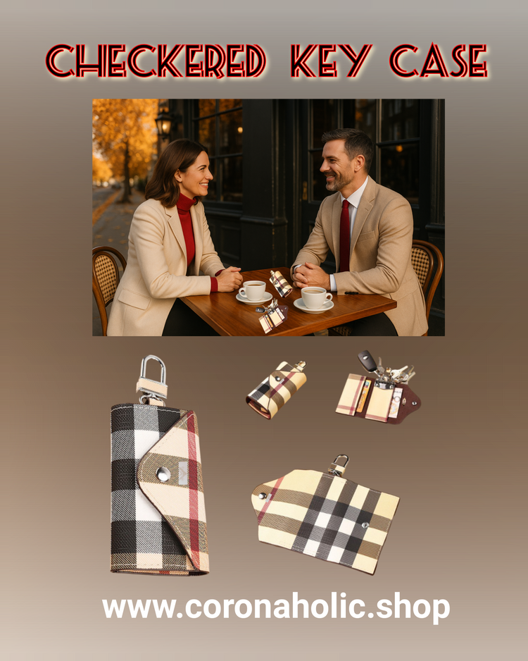 "Checkered Key Case"