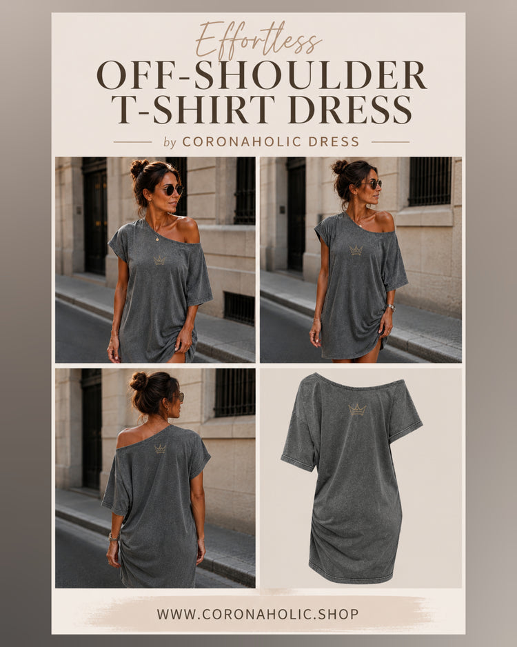 Effortless Off-Shoulder T-Shirt Dress