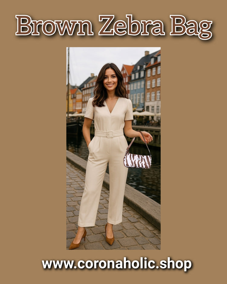 "Brown Zebra Bag"