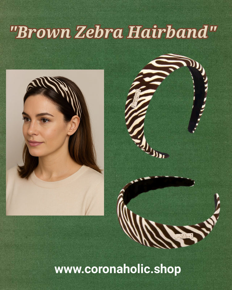 "Brown Zebra Hairband"