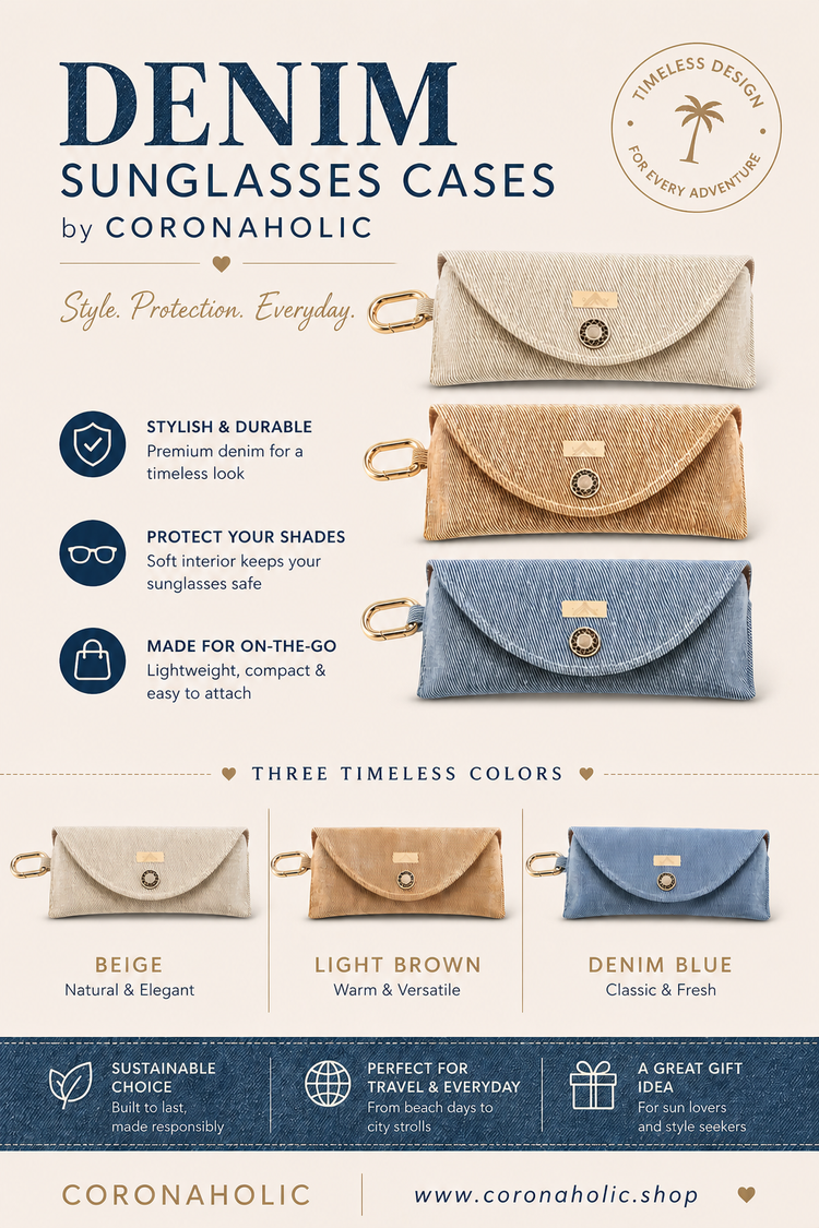 Demin Sunglasses Case

– Stylish Protection for Your Shades