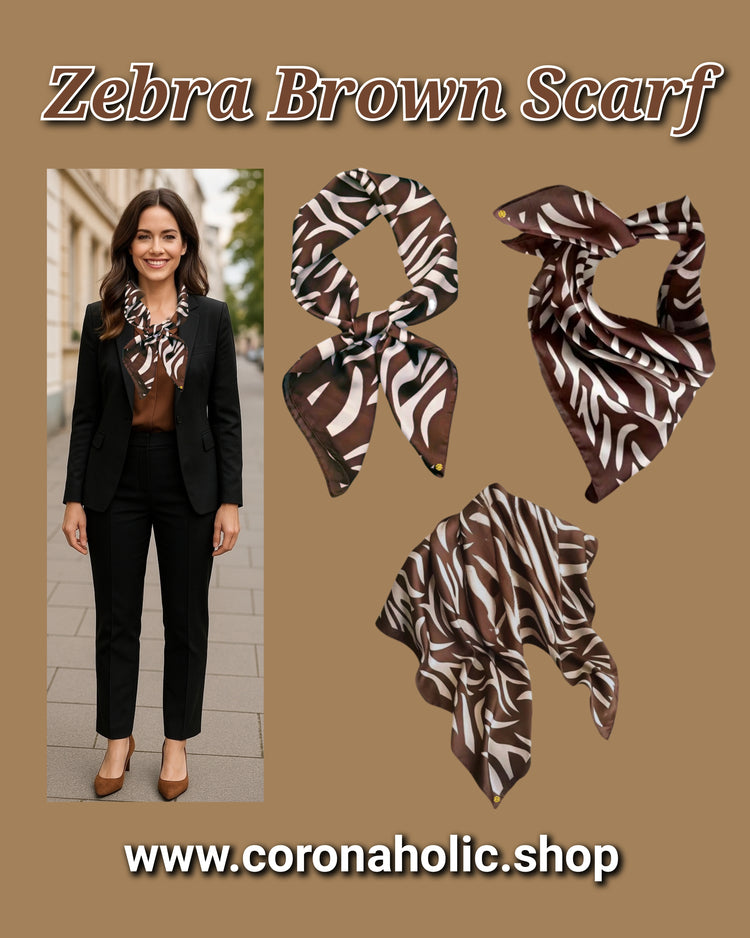 "Zebra Brown Scarf"