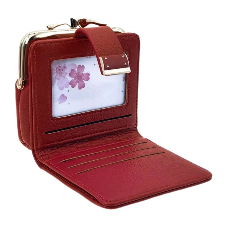 "Red Wallet with Coin Pocket"