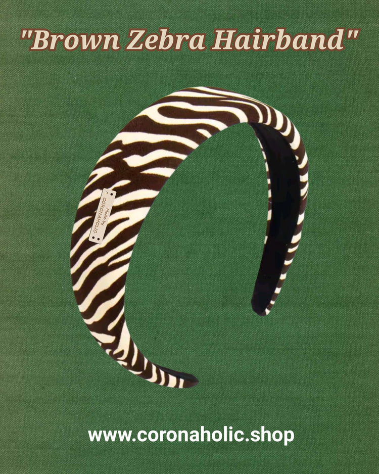 "Brown Zebra Hairband"