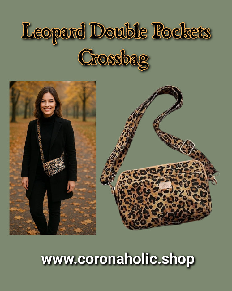 "Leopard Double Pockets Crossbag"