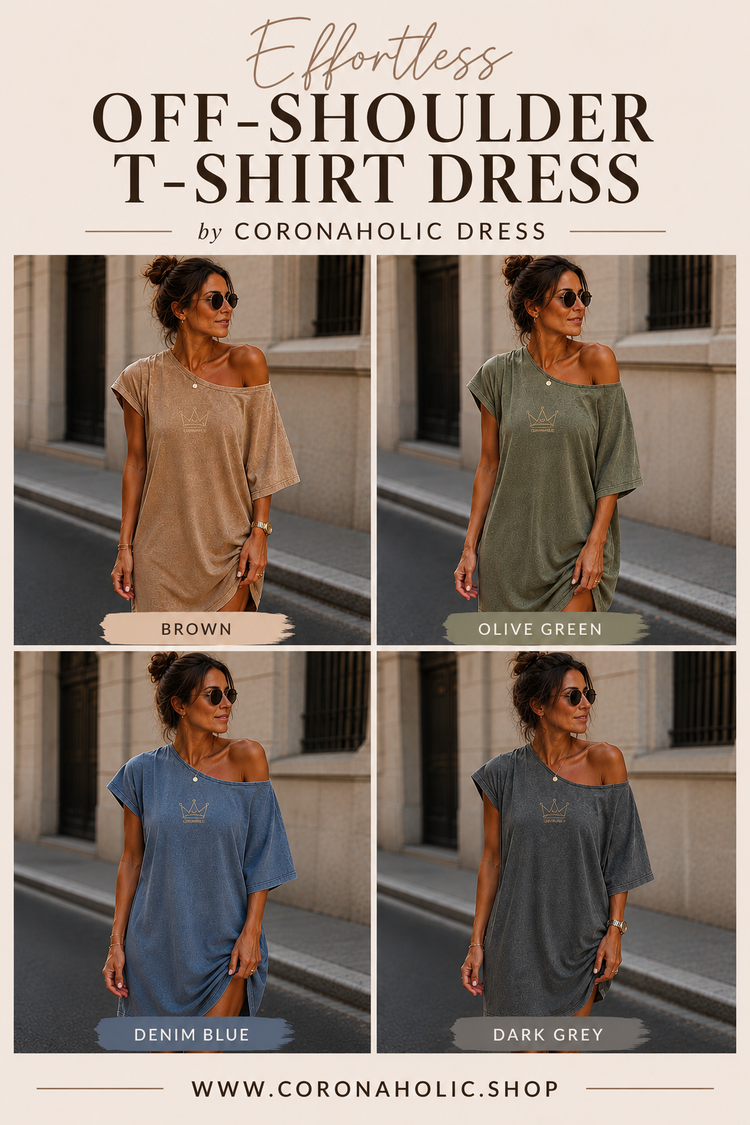 Effortless Off-Shoulder T-Shirt Dress