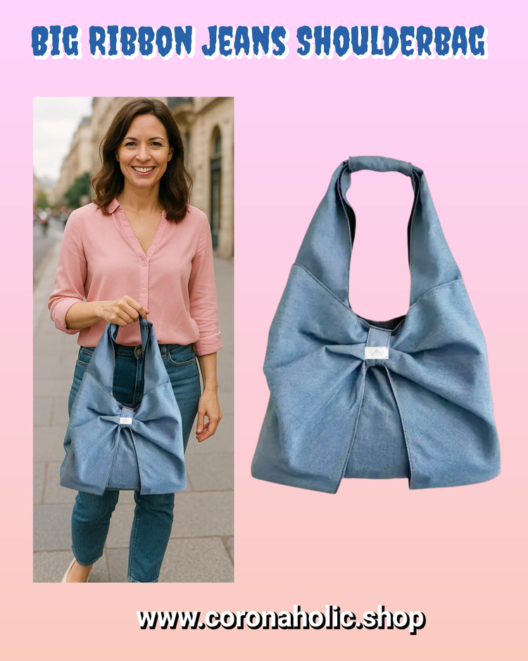 "Big Ribbon Jeans Shoulderbag"