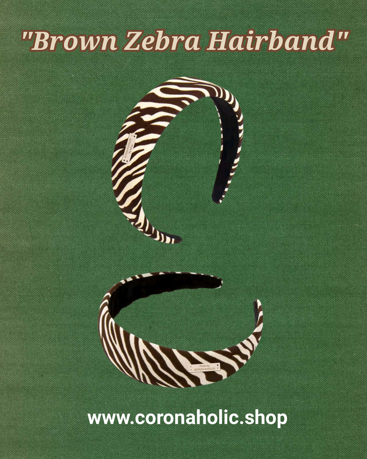 "Brown Zebra Hairband"