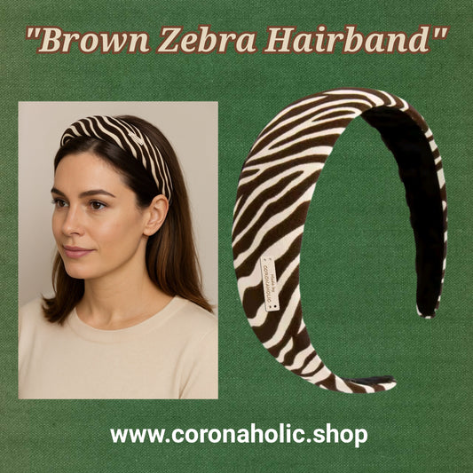 "Brown Zebra Hairband"