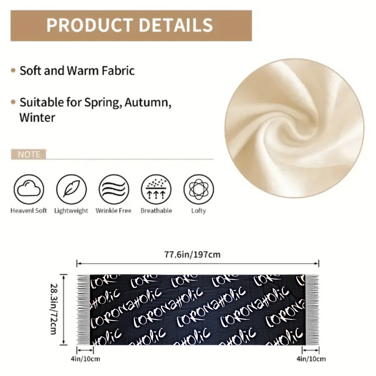 "Coronaholic Winter Scarfs"