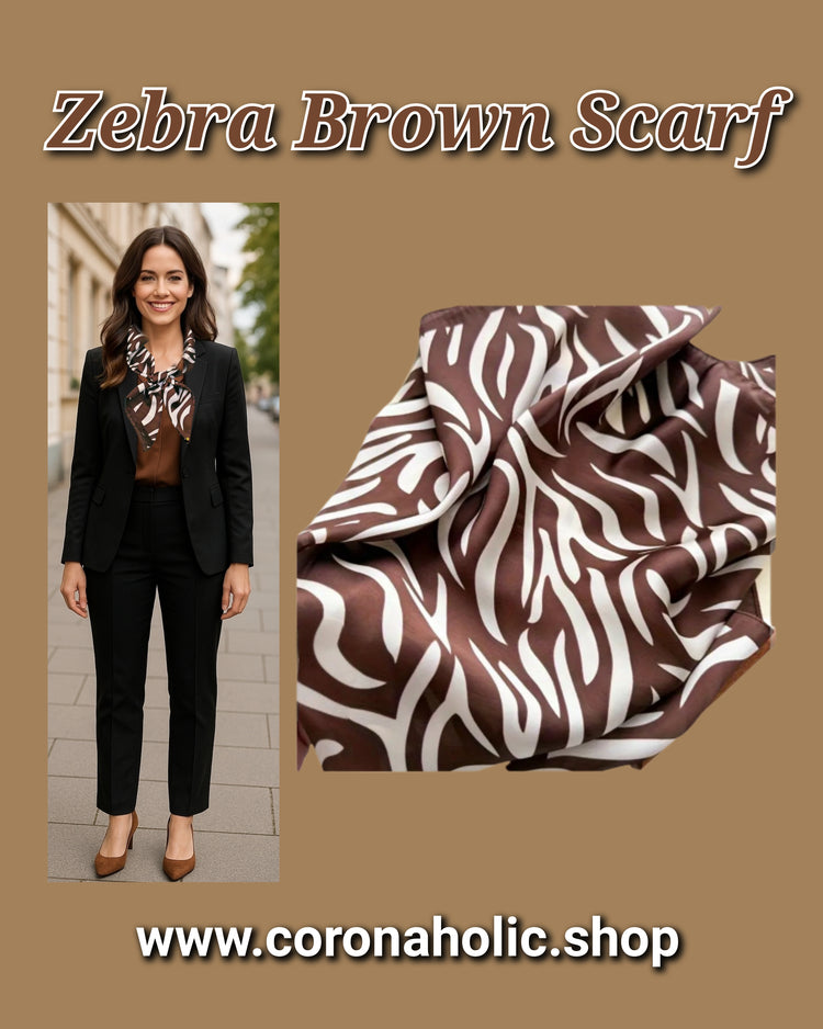 "Zebra Brown Scarf"