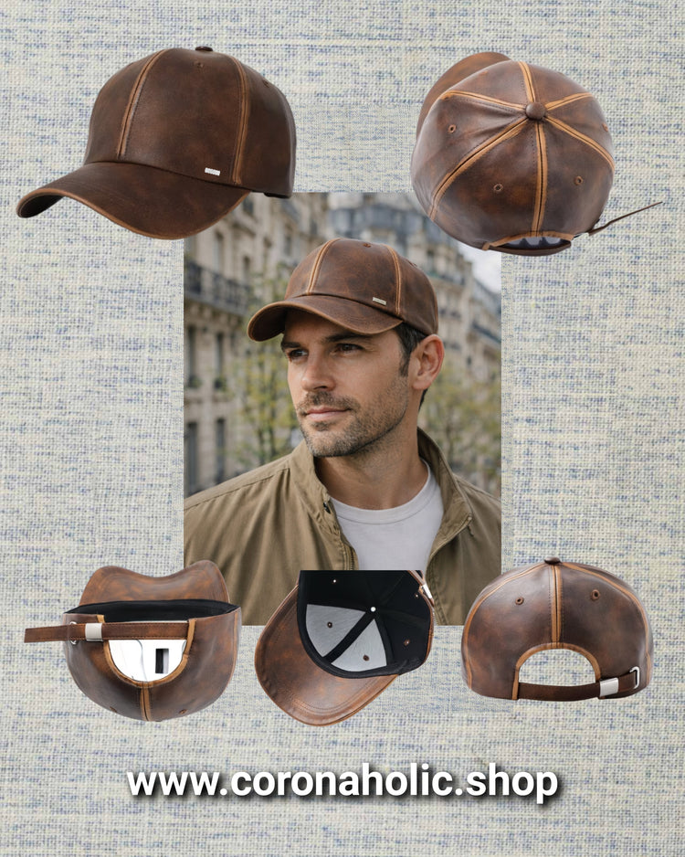 "Trendy Faux Leather Caps"