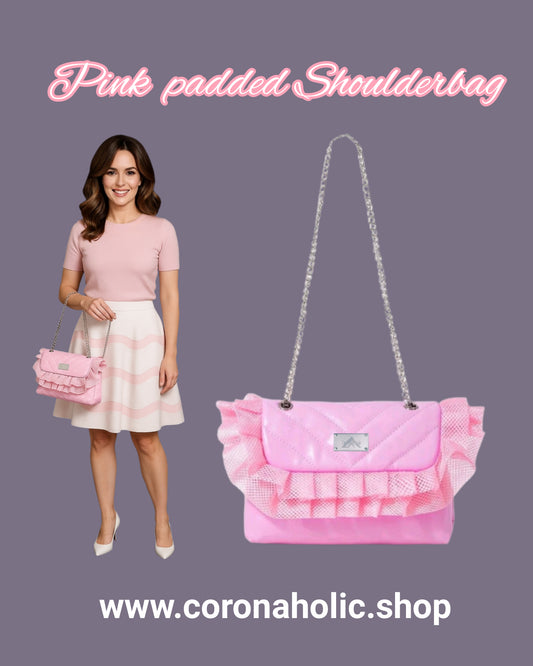 "Pink Padded Shoulderbag"
