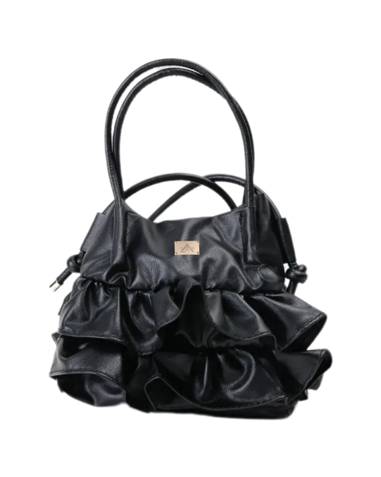 "PU-Leather Ruffles Shoulderbag"