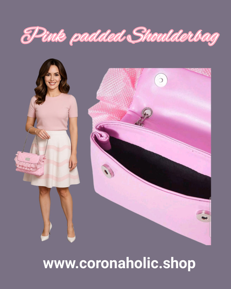 "Pink Padded Shoulderbag"