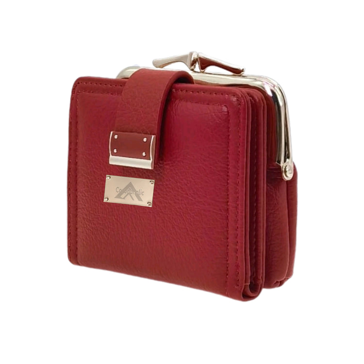 "Red Wallet with Coin Pocket"