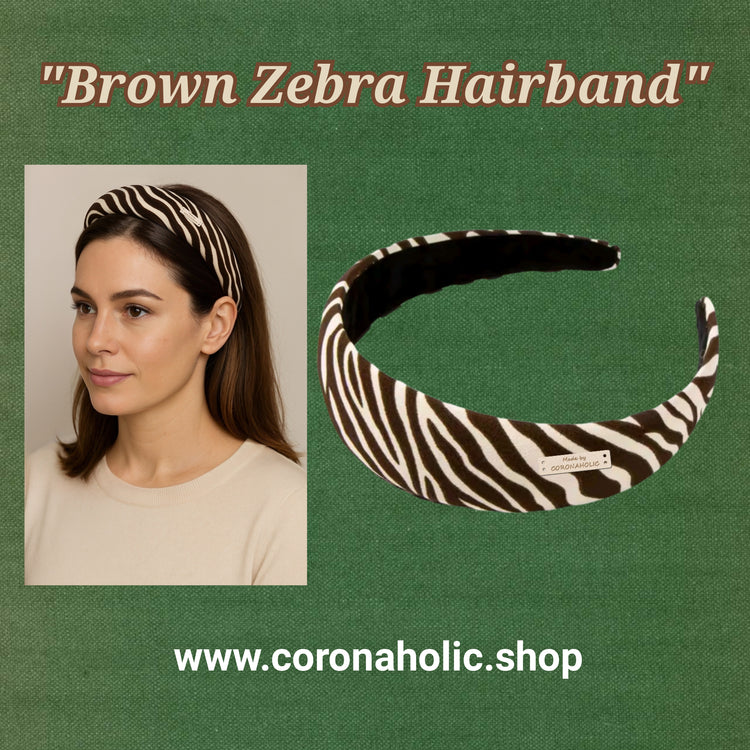 "Brown Zebra Hairband"