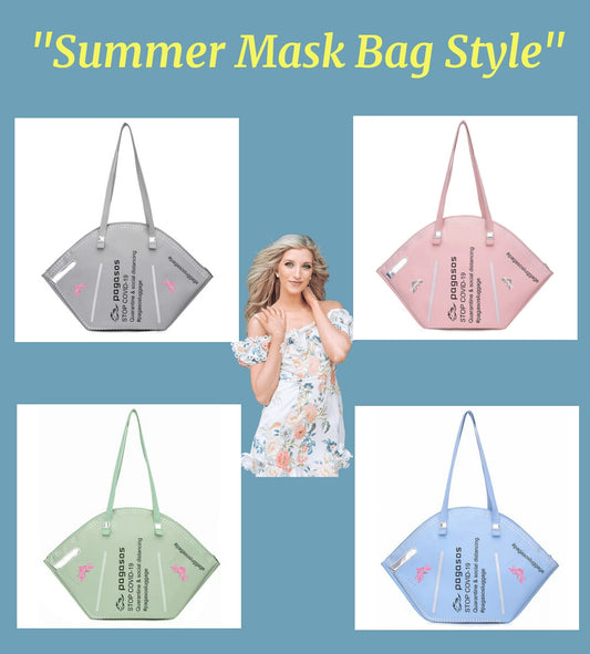 "Summer Mask Bag Style" with our patented Label on it