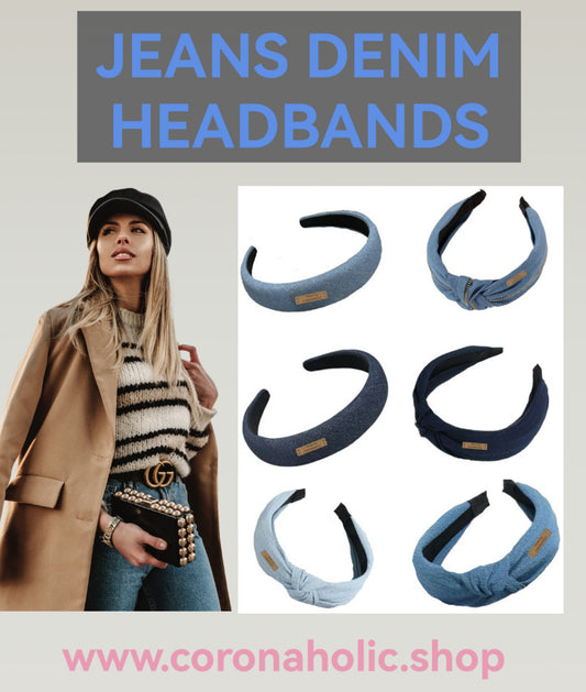 "Jeans Denim Headbands"