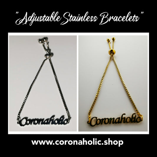 "Stainless Steel Adjustable Bracelets" made by Coronaholic Design&Label