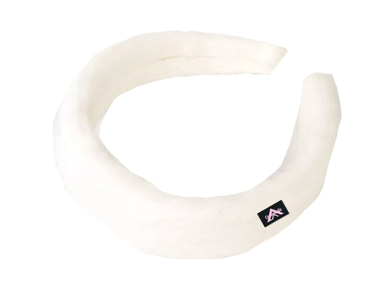 "Fluffy Plush Hairbands" with our patented Label on it