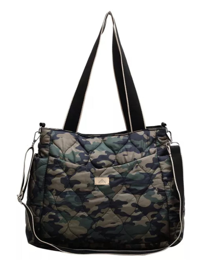 "Camouflage Cotton Padded Crossbag"