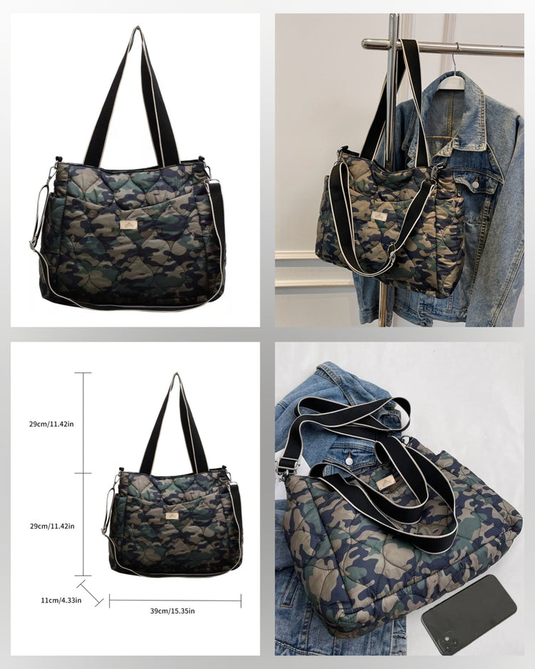"Camouflage Cotton Padded Crossbag"