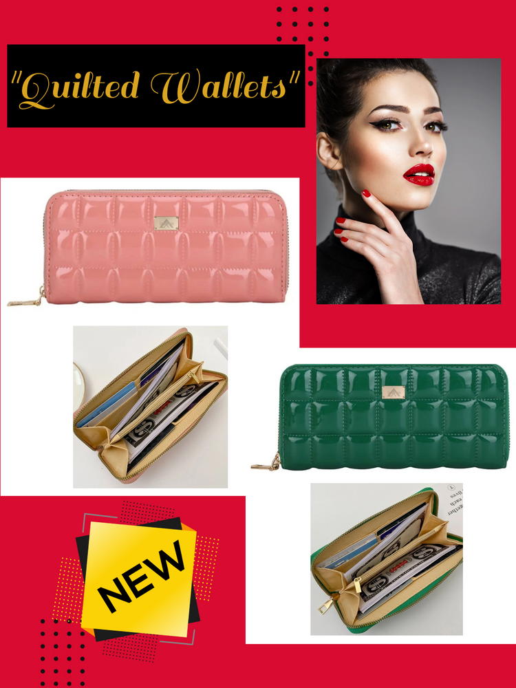 "Quilted Wallets 2022" with our patented metal Label on it