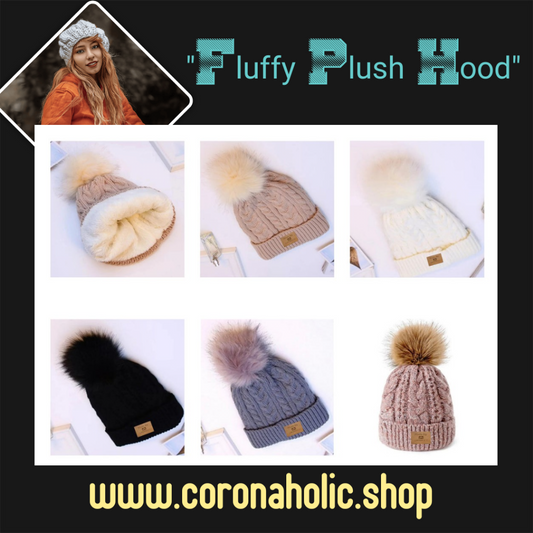 "Fluffy Plush Hood" with our patented Label on it