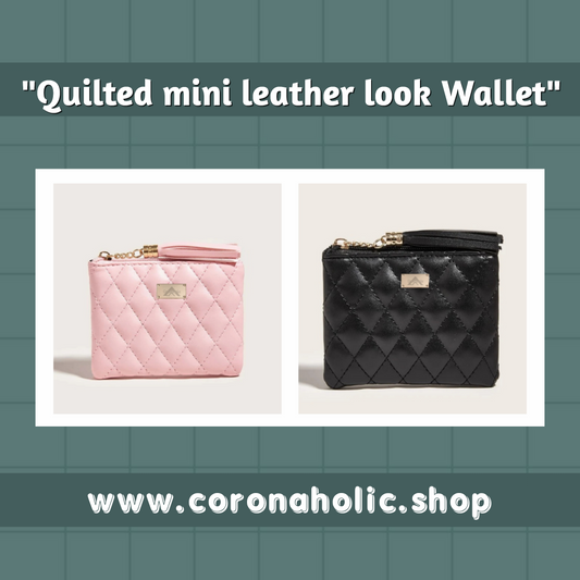 "Quilted mini leather look Wallet"