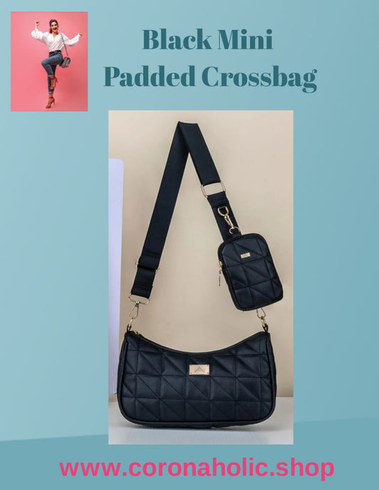 "Black Mini Padded Crossbag"