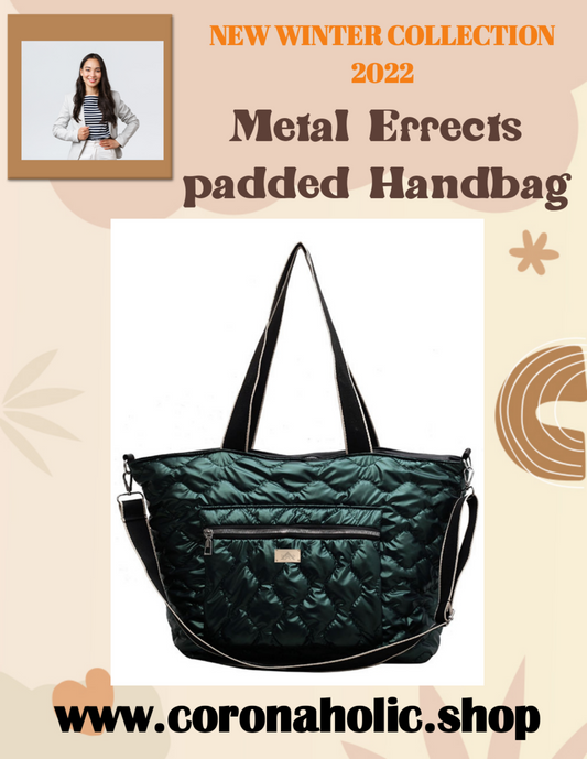 "Metal Effects Padded Handbag"